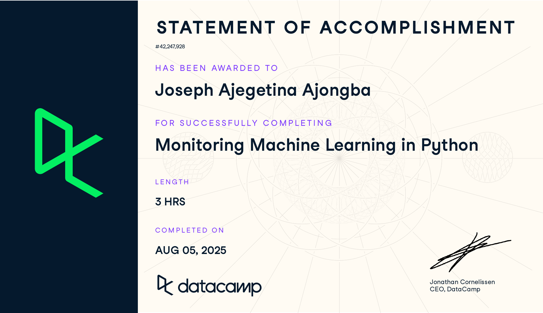 Monitoring Machine Learning